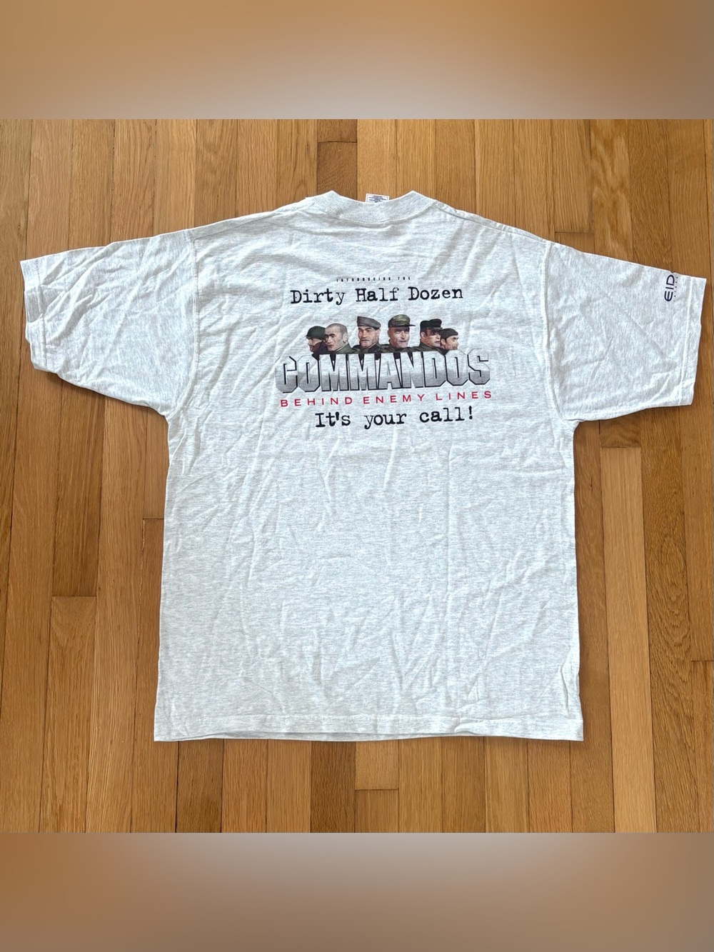 Vintage 1998 Commandos PC Game Promo Shirt Mens Large Eidos Gaming Retro Tee 90s
